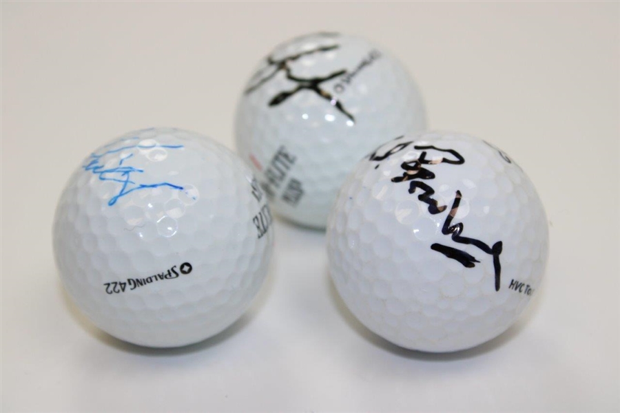 Michael Bonallack, Lee Janzen, and ? Signed Golf Balls JSA ALOA