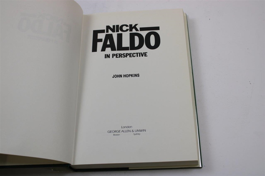 1985 'Nick Faldo In Perspective' Book by John Hopkins
