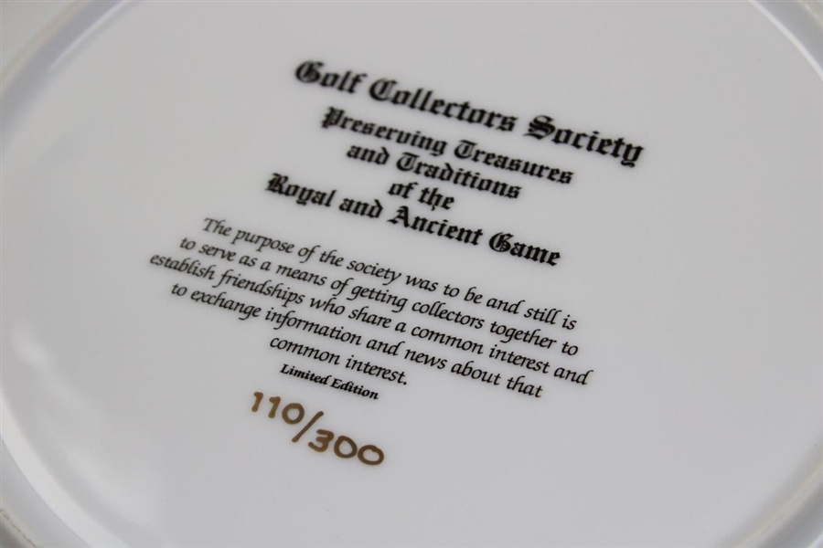 Ltd Ed Golf Collectors Society 20th Anniversary Commemorative Plate - 1970-1990 - #110/300