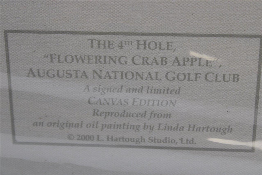 Vinny Giles' 2000 Masters Gift - Linda Hartough Signed Ltd Ed #4 Hole Floweing Crab Apple Canvas - Sealed