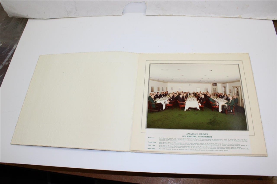 Vinny Giles' Augusta National Golf Club 1973 Masters Tournament Amateur Dinner Photo in Folder