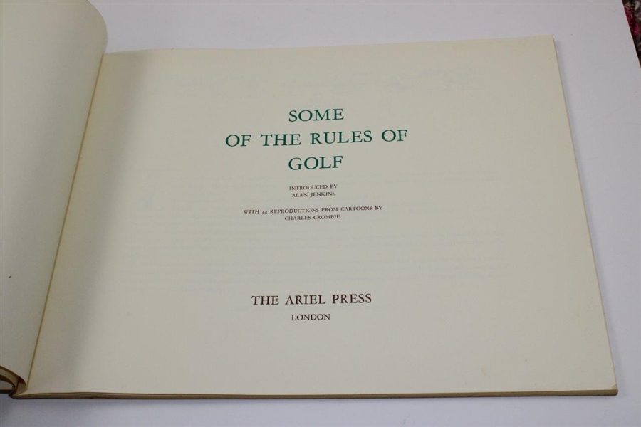 Vinny Giles' Personal 1966 'Some of the Rules of Golf' with 24 Crombie Reproductions