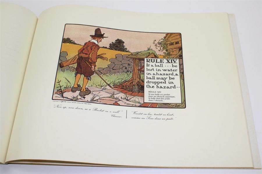 Vinny Giles' Personal 1966 'Some of the Rules of Golf' with 24 Crombie Reproductions