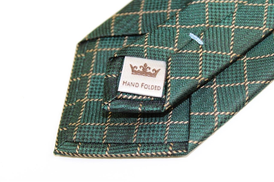 Vinny Giles' Personal Unused Peter Millar Green Tie with Golfer - New