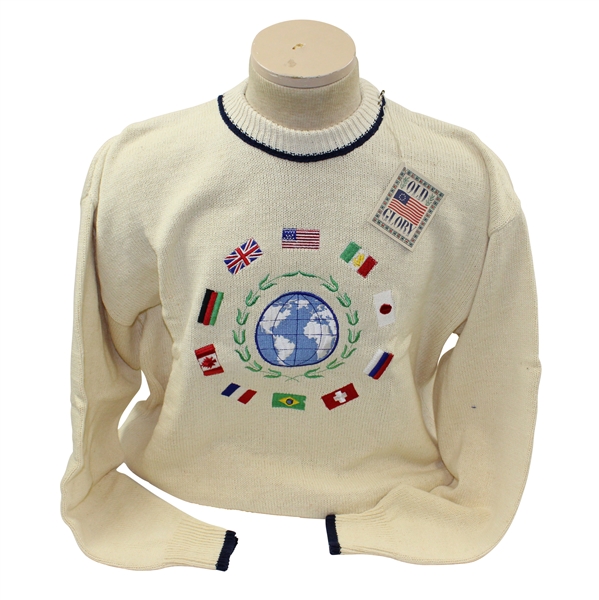 Vinny Giles' Personal Unused Old Glory Brand Sweater with Nations Flags - Large