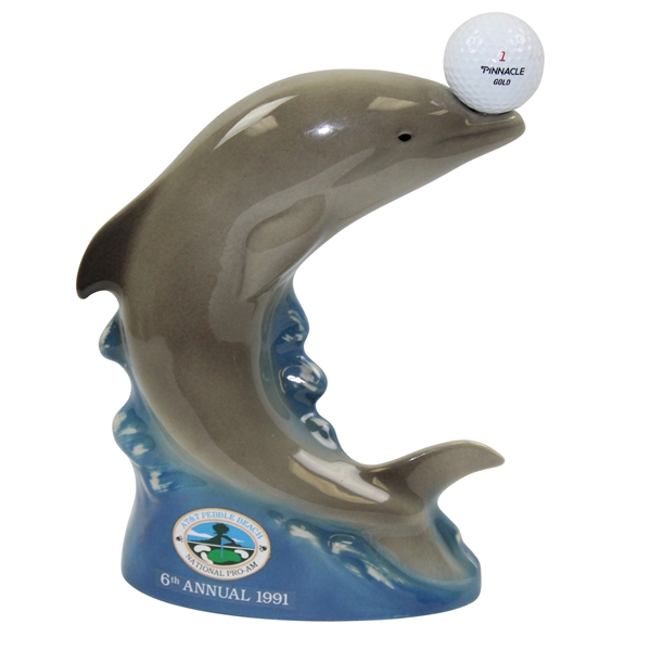 Vinny Giles' Personal 1991 AT&T Pebble Beach Pro-Am Dolphin Decanter