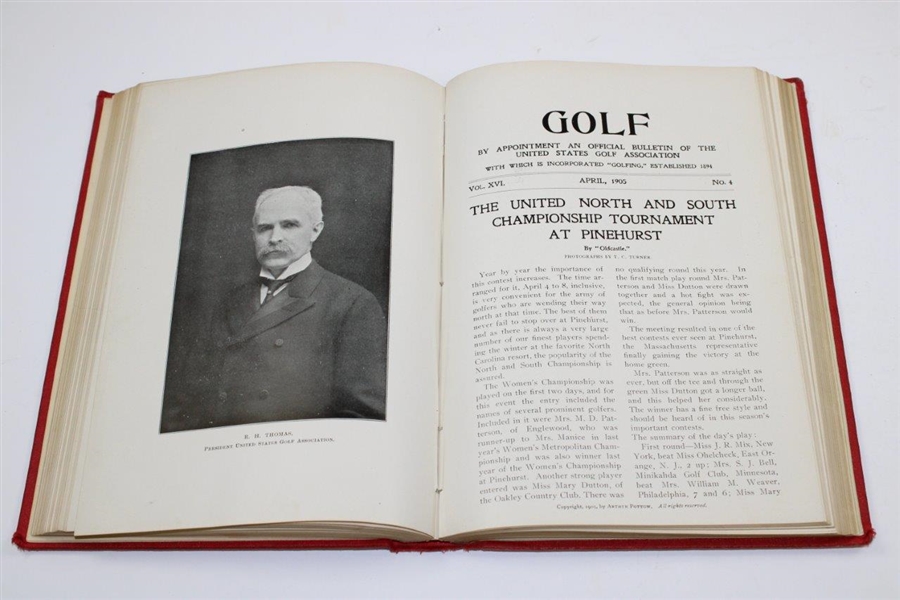 1905 USGA Official Golf Bulletin - Hardbound Copy