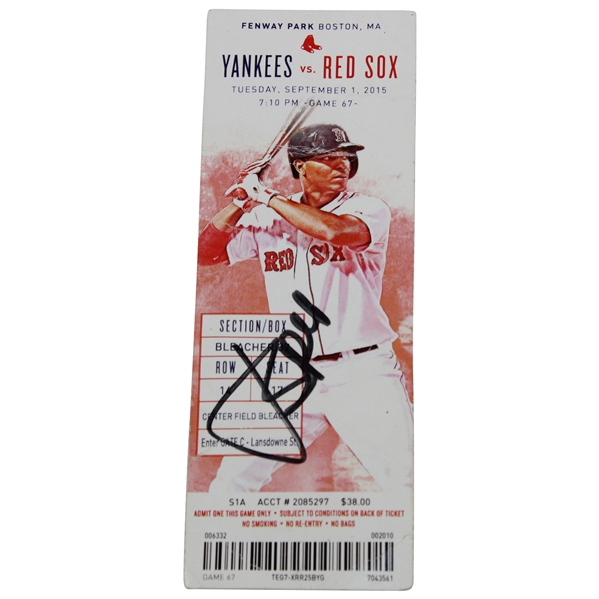 Jordan Speith Signed 2015 First Pitch Yankees vs Red Sox Ticket PSA/DNA #AD40686