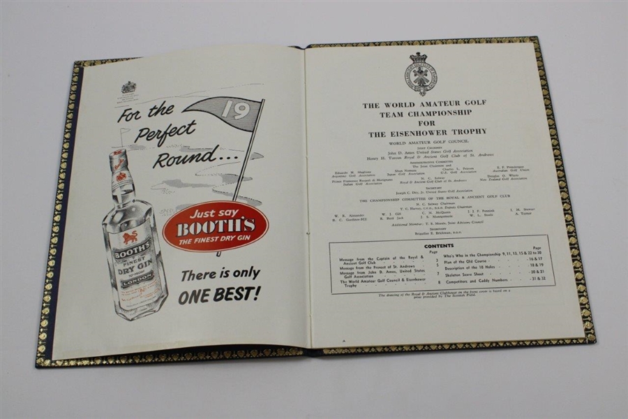 Robert 'Bobby' T. Jones Jr.’s Personal Copy of the 1958 World Amateur Golf Championship Program - Hardbound