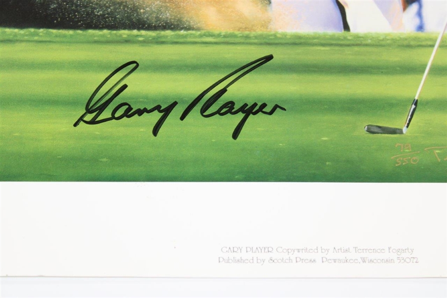 Gary Player Signed Ltd Ed Print by Artist Terrence Fogarty JSA ALOA
