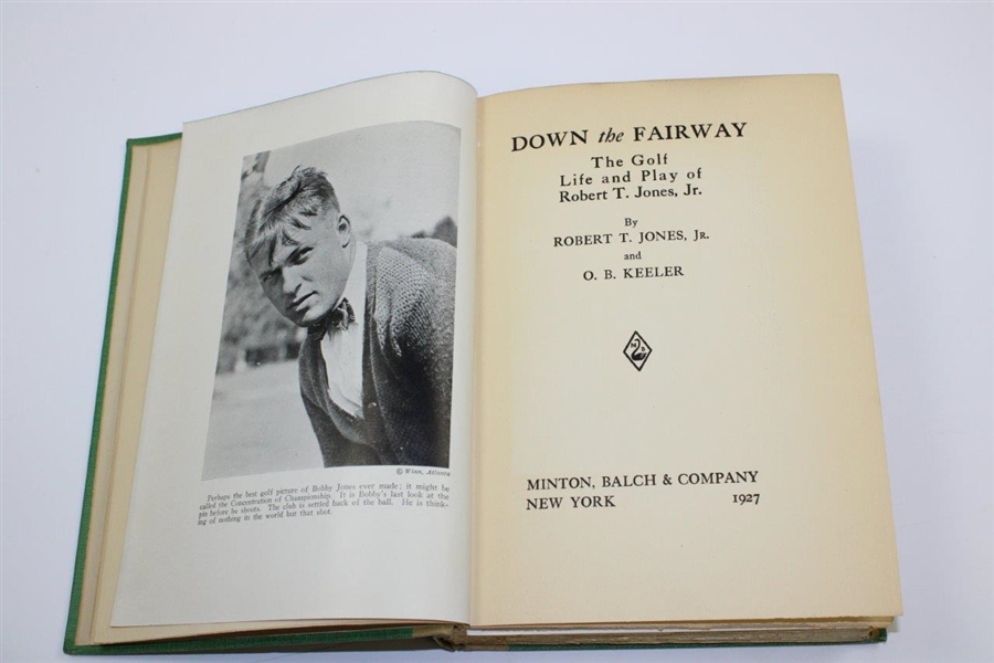 Robert 'Bobby' .T Jones Jr. Signed 1927 'Down The Fairway' First Edition Book JSA ALOA