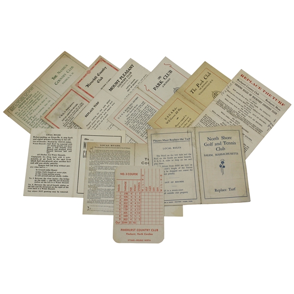 Group of Ten (10) Circa 1920's Scorecards with Stymie