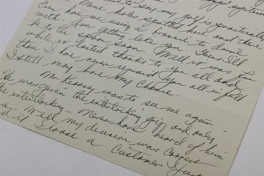 H.G. Picard Signed Handwritten 1943 Letter to Alex Morrison on Twin Hills Letterhead JSA ALOA