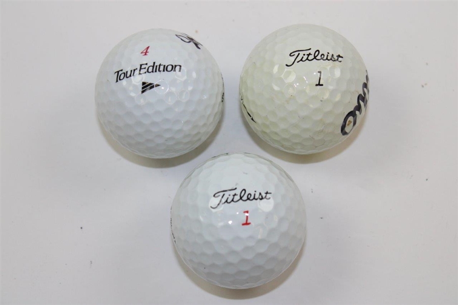 Bernhard Langer, Lee Trevino & Jeff Maggert Signed Masters Logo Golf Balls JSA ALOA
