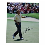Jack Nicklaus Signed 1986 Masters Walk down the 18th Fairway Photo with Letter JSA ALOA