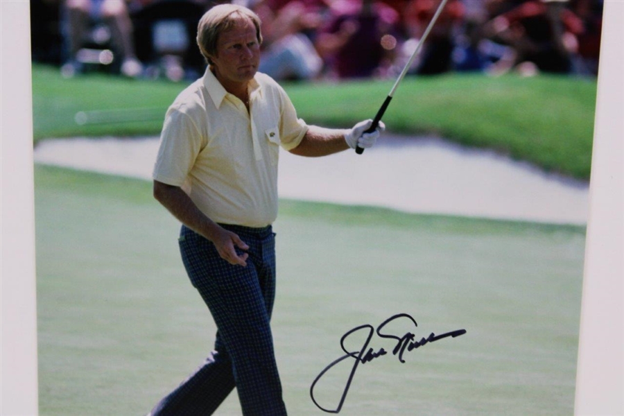 Jack Nicklaus Signed 1986 Masters Walk down the 18th Fairway Photo with Letter JSA ALOA