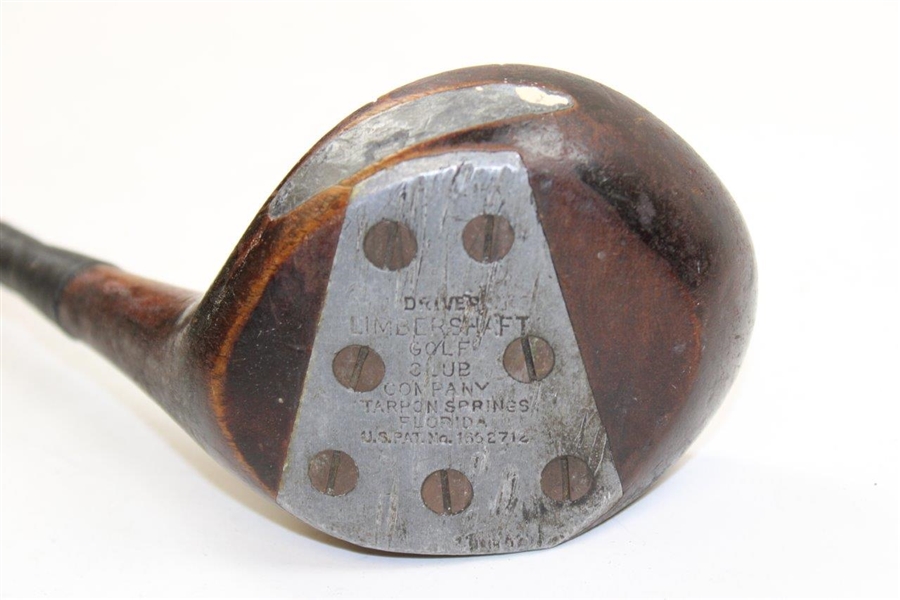 Vintage Limbershaft Golf Club Company Driver - Tarpon Springs - US Pat No. 1662712