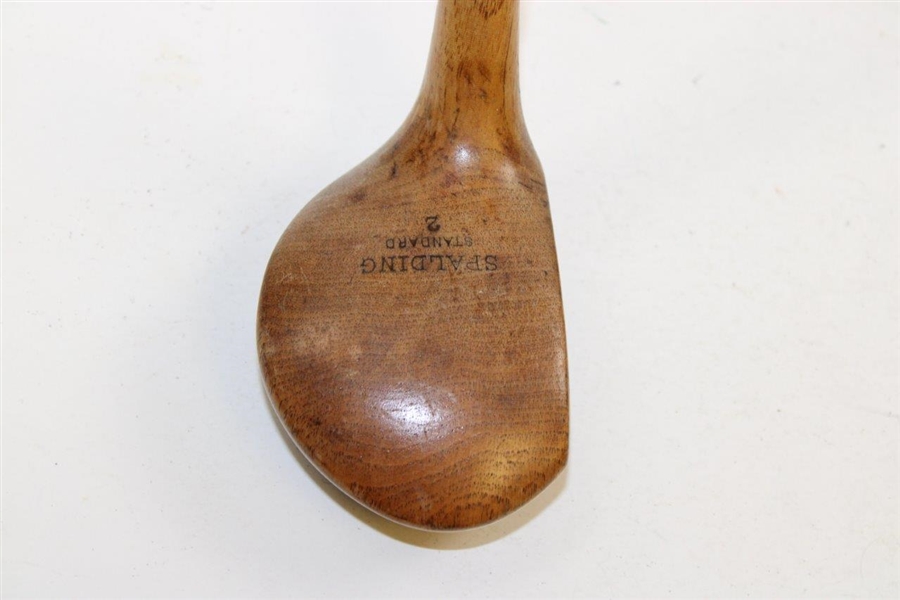 Vintage Spalding Standard 2 Wood with Brass Plate & Shaft Stamp