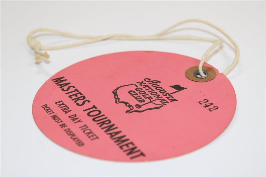Circa 1970's Masters Tournament 'Extra Day' Circle Ticket #242 - Second One We've Seen
