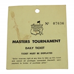 Circa 1970's Masters Tournament 'Extra Day' Square Ticket #07636