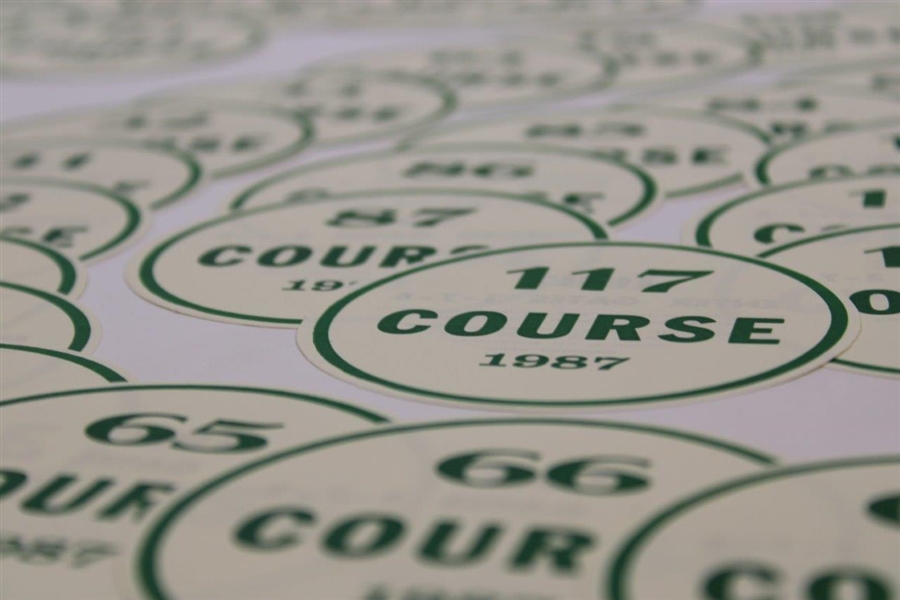 Seventy-Nine (79) Puported 1987 Augusta National Masters Windshield Parking Stickers