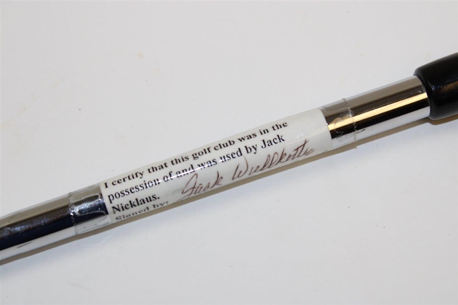 Jack Nicklaus' Personal Jack Stamped Hosel 'Air Bear' Wedge w/ His Clubmaker Jack Wullkotte's Signed Shaft Label