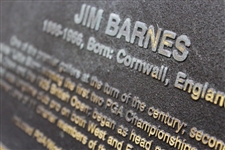 Jim Barnes 1886-1966 PGA World Golf Hall of Fame Inductee Accolades Plaque