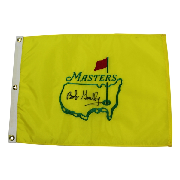 Bob Goalby Signed Undated Masters Par-Aide Embroidered Flag - Charles Coody Collection JSA ALOA