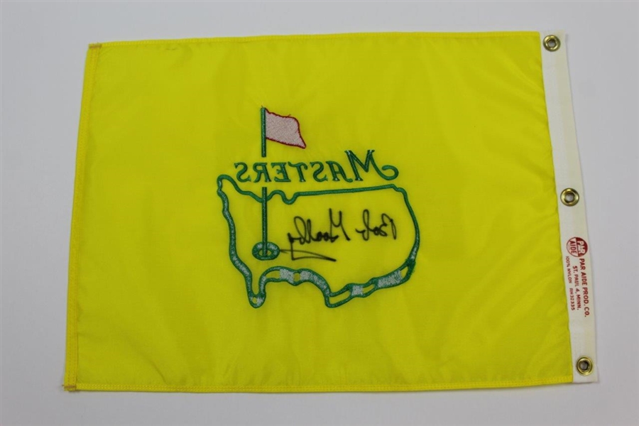 Bob Goalby Signed Undated Masters Par-Aide Embroidered Flag - Charles Coody Collection JSA ALOA