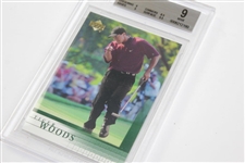 Tiger Woods 2001 Upper Deck Golf Card BGS 9 MINT 006212190