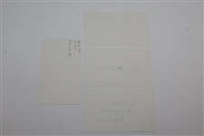 US Open Champs Snead, Bolt, Trevino, & Casper Signed Index Cards JSA ALOA