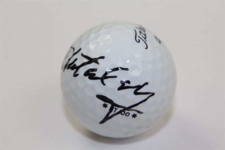 Morris Hitalsky Signed Titlesit 4 Dt100 Golf Ball JSA ALOA