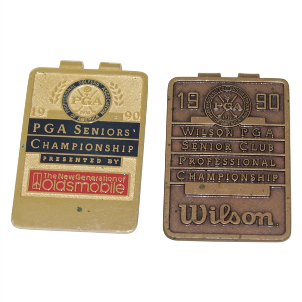 1990 PGA Seniors' Championship & 1990 PGA Senior Club Professional Championship Money Clips