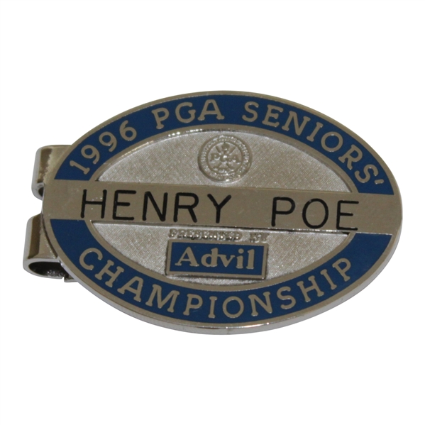 Henry Poe's 1996 PGA Seniors' Advil Championship Money Clip/Badge