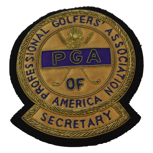 Henry Poe's Professional Golfer's Association of America Secretary Bullion Crest
