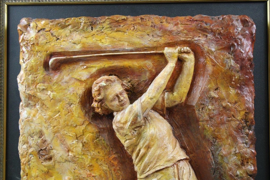 Paul Kamish 2006 Ltd Ed Relief Sculpture of Golfer Patty Berg 8/60 - World Golf Hall of Fame Collection
