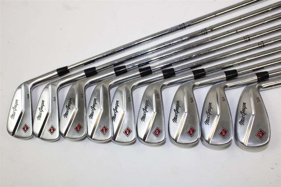Greg Norman's Personal Used Set of MacGregor MT 'GN' Forged 1025 Irons 2-PW