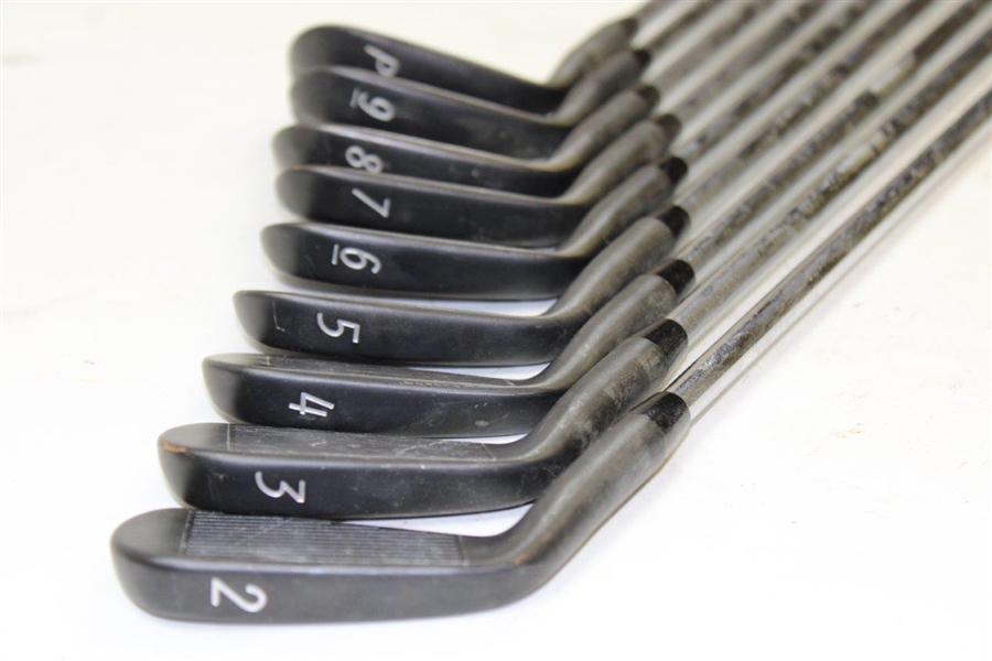Greg Norman's Personal Used Set of Black MacGregor MT 'GN' Forged 1025 Irons 2-PW