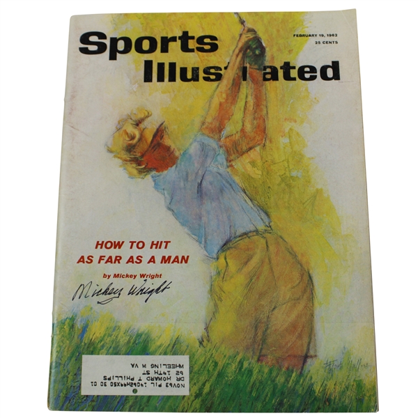 Mickey Wright Signed 1962 Sports Illustrated JSA #PP58223 Sticker Only