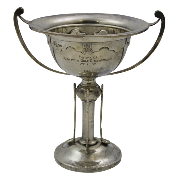 1937 Bermuda Amateur Golf Championship Sterling Silver Trophy Won By Unmarked Name