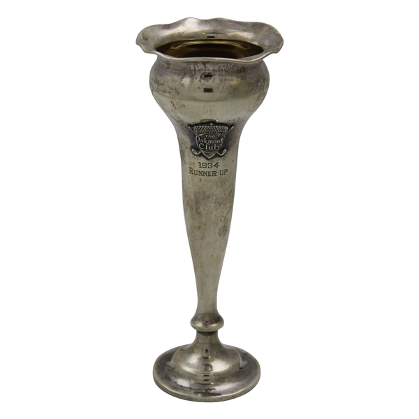 1934 The Oakmont Club Sterling Silver Runner-Up Trophy Vase