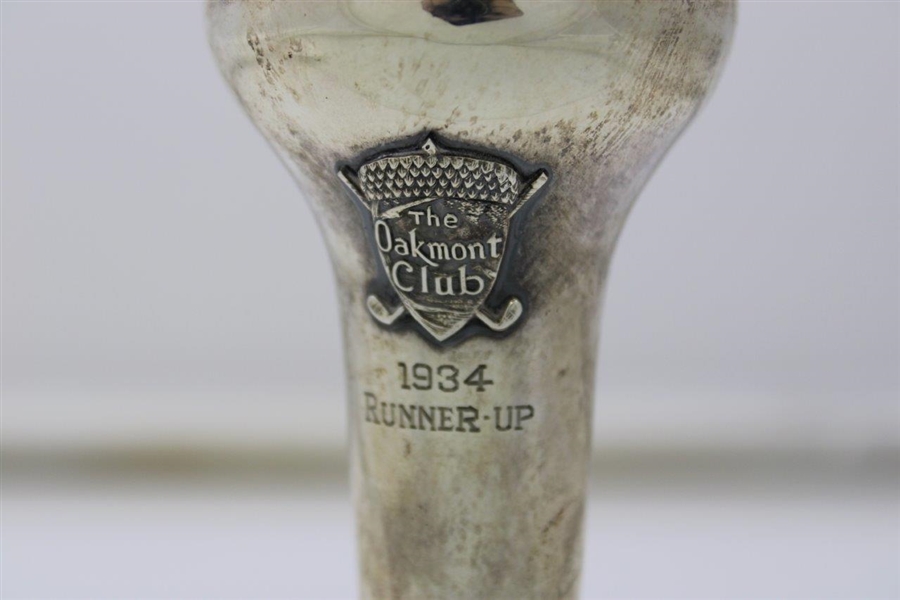 1934 The Oakmont Club Sterling Silver Runner-Up Trophy Vase