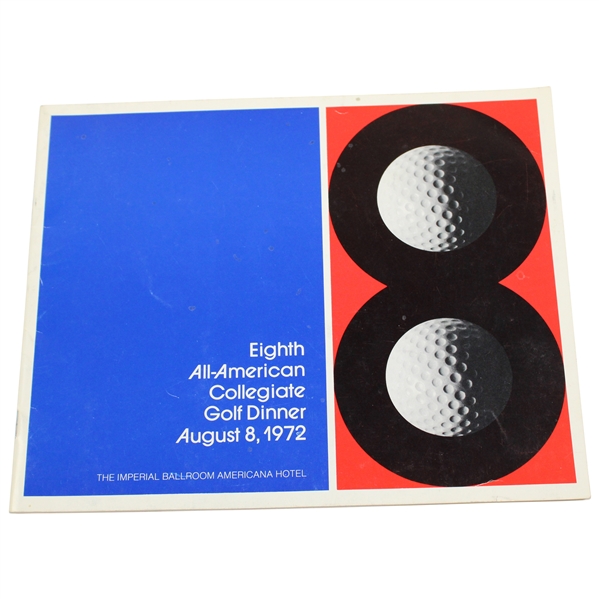 1972 All-American Collegiate Golf Dinner Official Program - August 8th