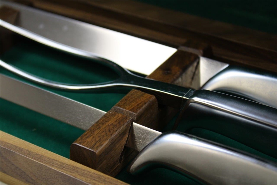 Vinny Giles' Augusta National Gerber Knife Barbeque Set in Wood Box