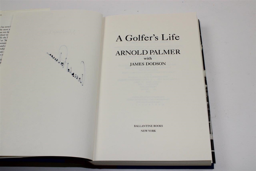 Arnold Palmer Signed 1999 'A Golfer's Life' JSA ALOA