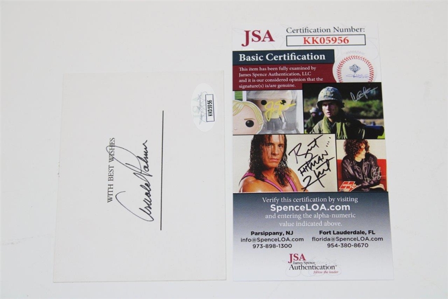 Arnold Palmer Signed Card with 2004 'The Turning Point' Book JSA #KK05956