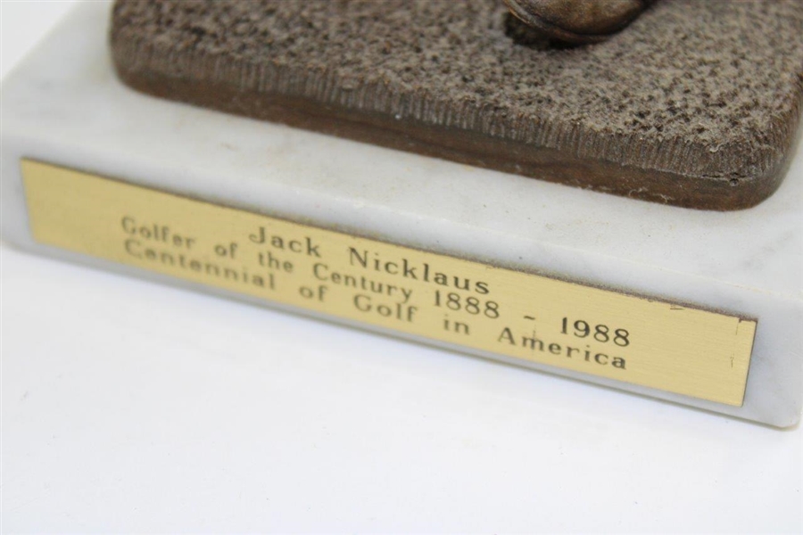 Jack Nicklaus 'Golfer of the Century' Centennial of Golf in America Commemorative Statue 1888-1988