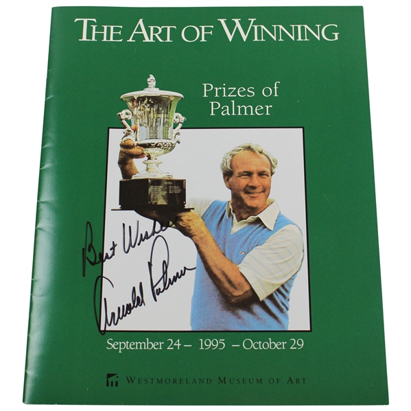 Arnold Palmer Signed 1995 'The Art of Winning' Prizes Of Palmer Booklet JSA ALOA