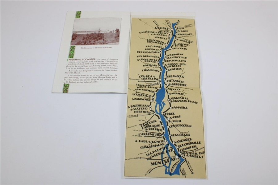 Vintage Montreal,Quebec Advertising/Travel Brochure with Fold Out Map