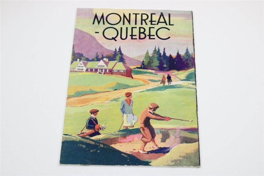Vintage Montreal,Quebec Advertising/Travel Brochure with Fold Out Map